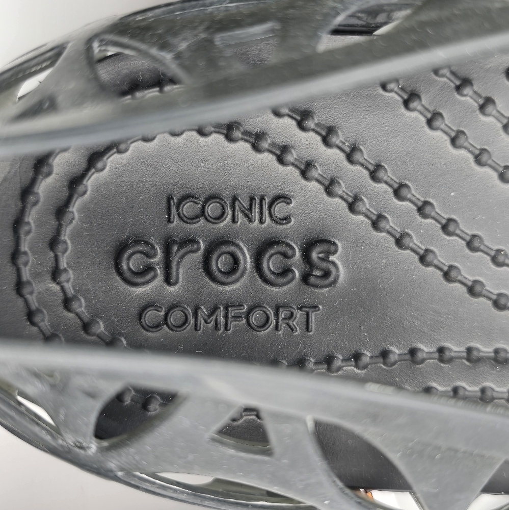 CROCS Isabella Jelly II Flats W4, Black Sandals Womens/Big Girl 4, Brand New! - Picture 8 of 16